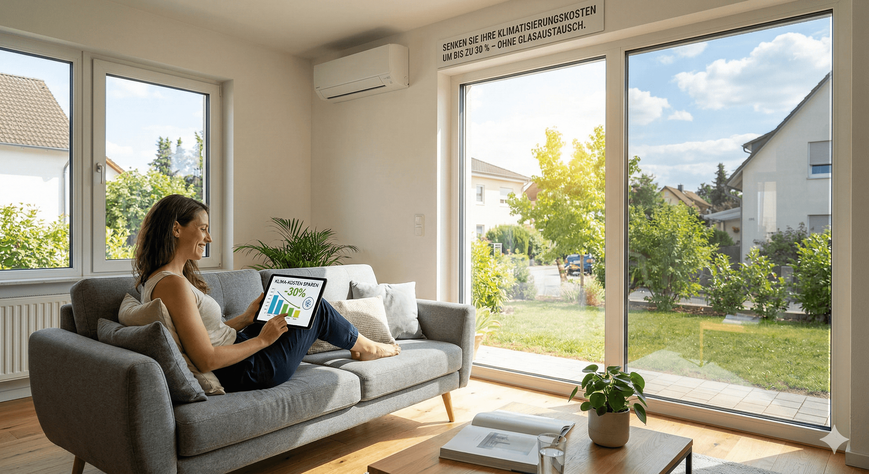 Hamburgs Antwort auf die Sommerhitze: Senken Sie Ihre Klimatisierungskosten um bis zu 30 % – ohne Glasaustausch.